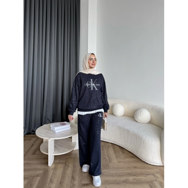 Hps-Muadil Simli Eşofman Takım - Lacivert