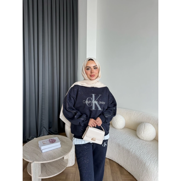 Hps-Muadil Simli Eşofman Takım - Lacivert