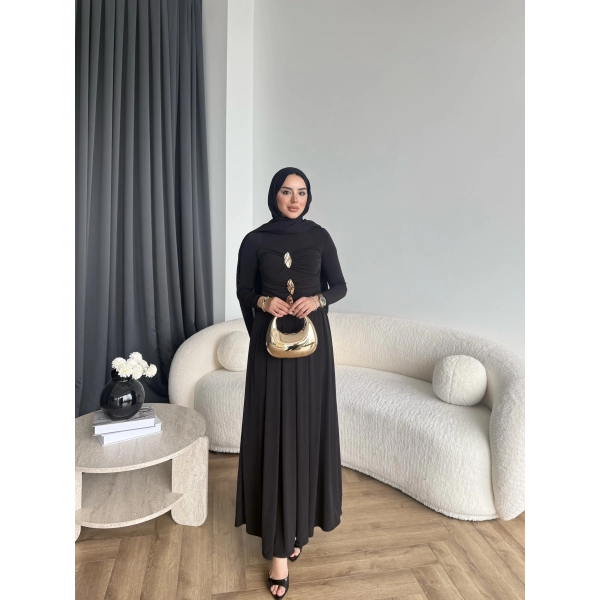 Hr - Desan Sandy Elbise - Siyah