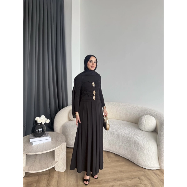 Hr - Desan Sandy Elbise - Siyah