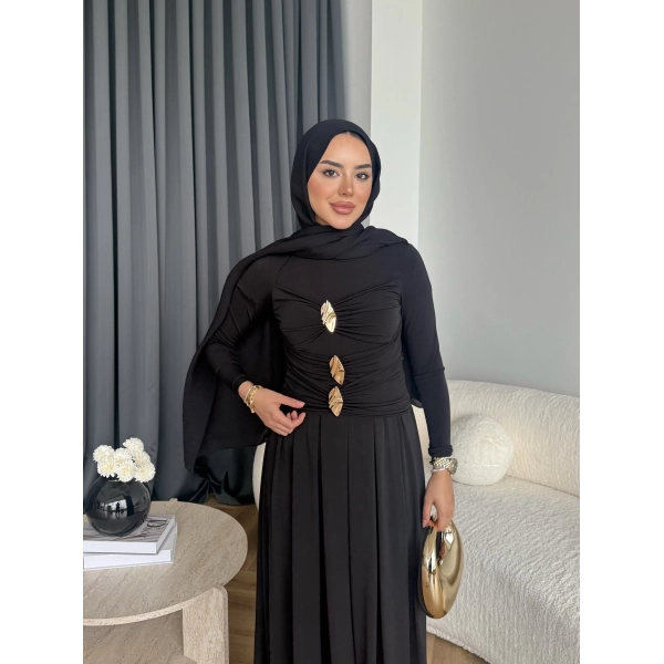Hr - Desan Sandy Elbise - Siyah