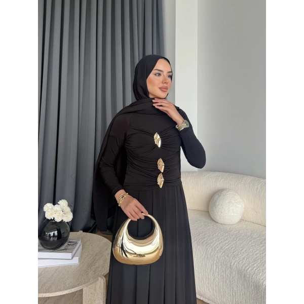 Hr - Desan Sandy Elbise - Siyah