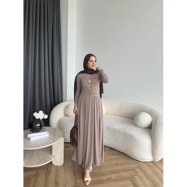 Hr - Desan Sandy Elbise - Vizon
