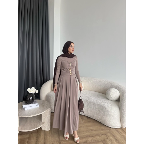Hr - Desan Sandy Elbise - Vizon