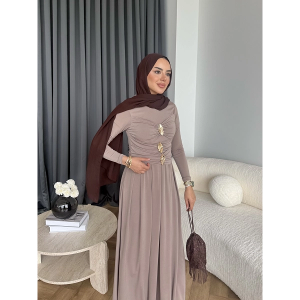 Hr - Desan Sandy Elbise - Vizon
