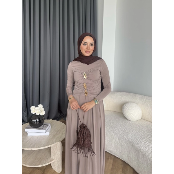 Hr - Desan Sandy Elbise - Vizon