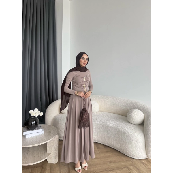 Hr - Desan Sandy Elbise - Vizon