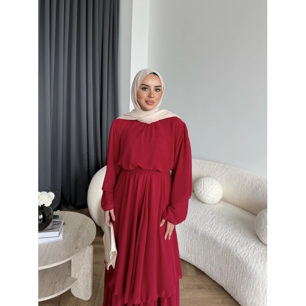 Hr - Lilim Etekli Takım - Bordo