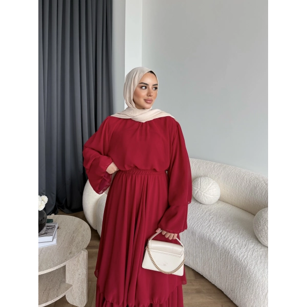 Hr - Lilim Etekli Takım - Bordo