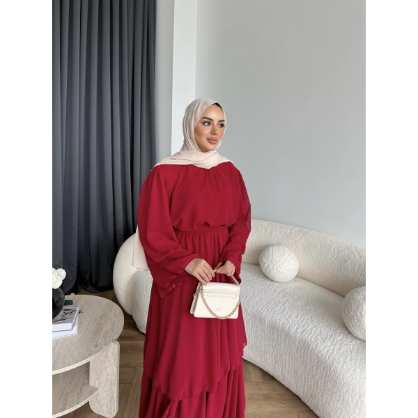 Hr - Lilim Etekli Takım - Bordo