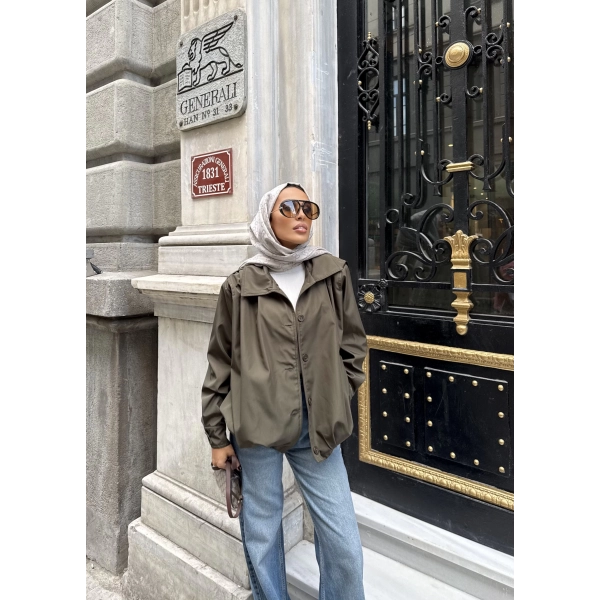 İsra Düğmeli Ceket - Haki