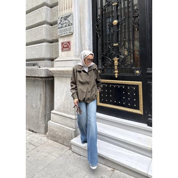 İsra Düğmeli Ceket - Haki