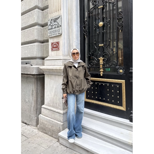 İsra Düğmeli Ceket - Haki