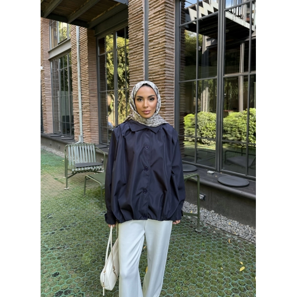 İsra Düğmeli Ceket - Lacivert