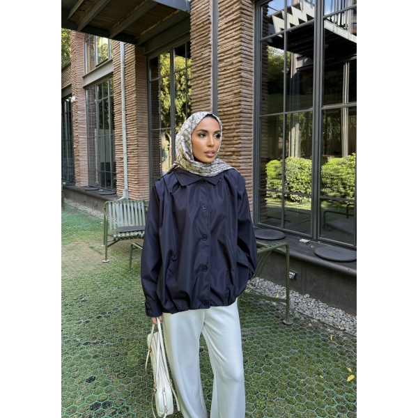 İsra Düğmeli Ceket - Lacivert