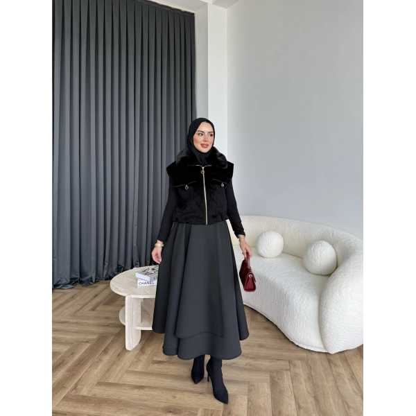 Karmilla Kürk Detay Yelek