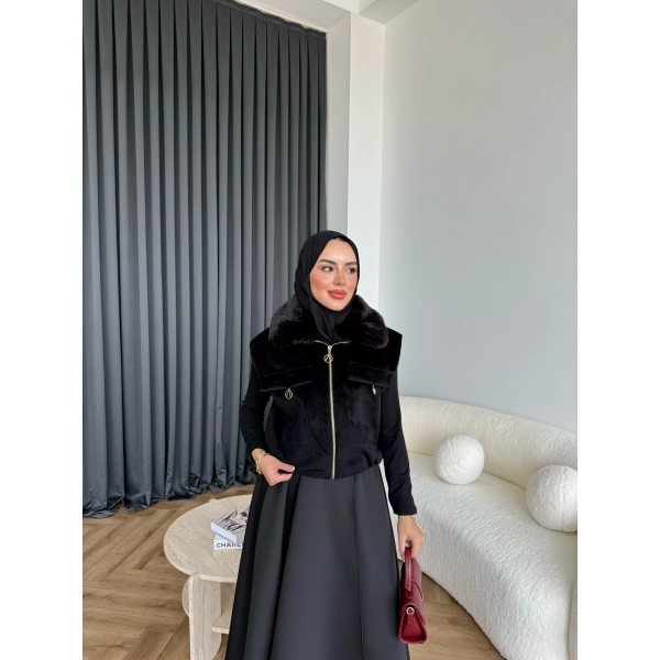 Karmilla Kürk Detay Yelek
