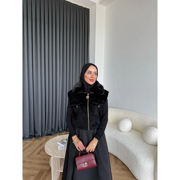 Karmilla Kürk Detay Yelek