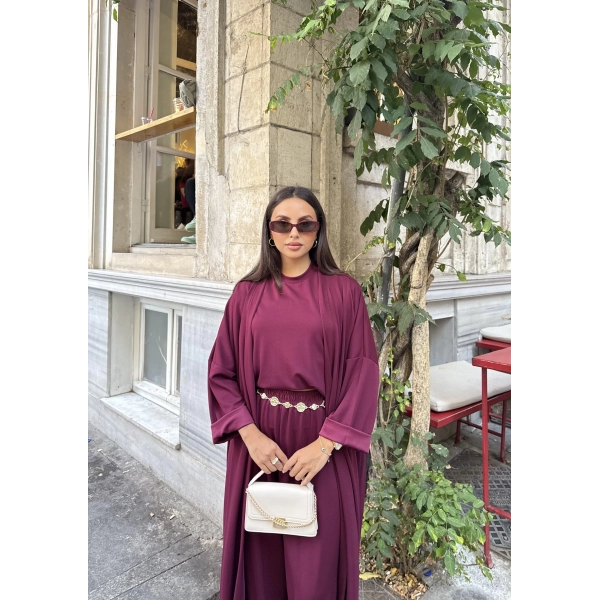 Kayla Kimonolu Oysh Takım - Bordo