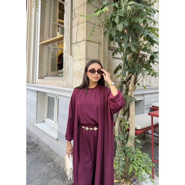 Kayla Kimonolu Oysh Takım - Bordo