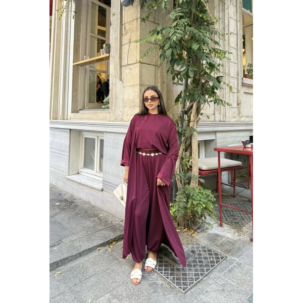Kayla Kimonolu Oysh Takım - Bordo