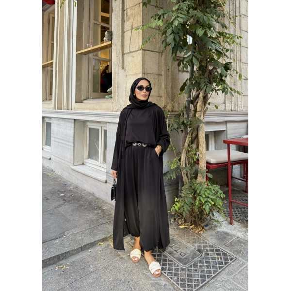 Kayla Kimonolu Oysh Takım - Siyah