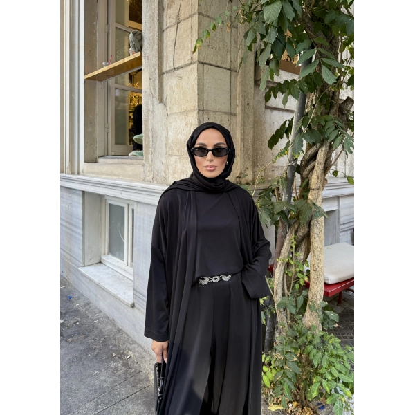 Kayla Kimonolu Oysh Takım - Siyah