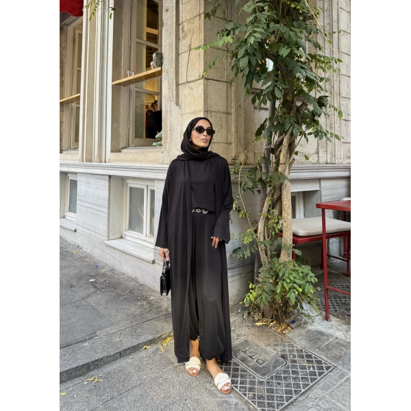 Kayla Kimonolu Oysh Takım - Siyah