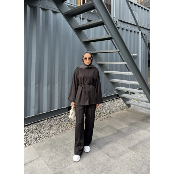 Kimmy Ön Çizgili Takım - Siyah