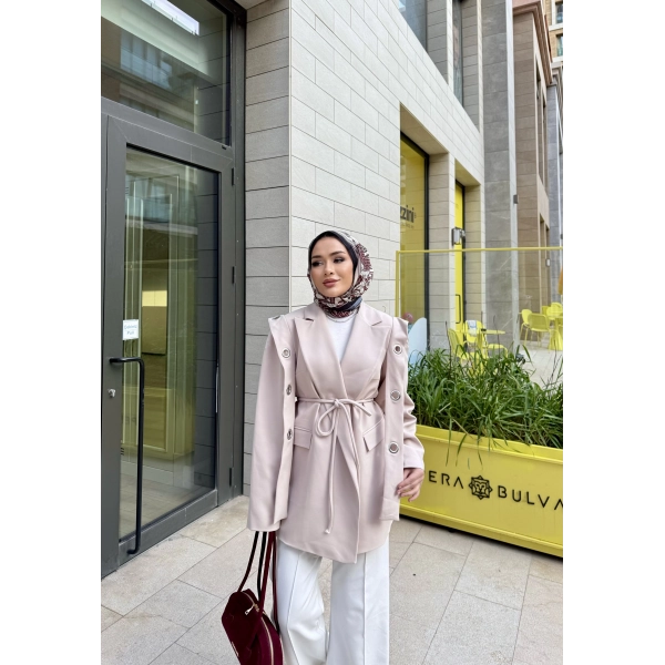 Kuşgözlü Vera Ceket - Bej