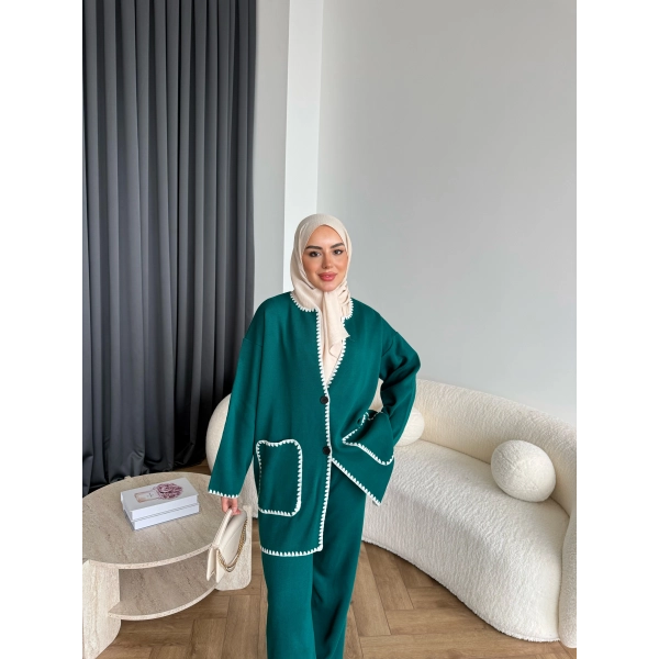 Kuzy Cepli Triko Takım - Yeşil