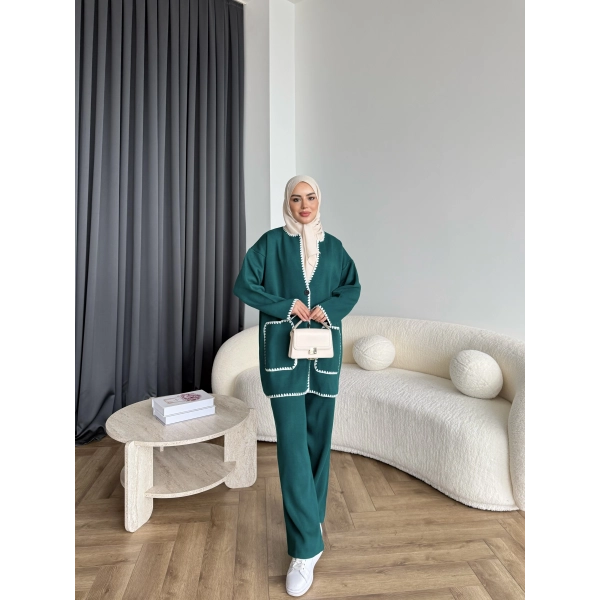 Kuzy Cepli Triko Takım - Yeşil