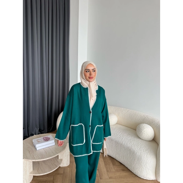 Kuzy Cepli Triko Takım - Yeşil