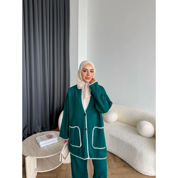 Kuzy Cepli Triko Takım - Yeşil