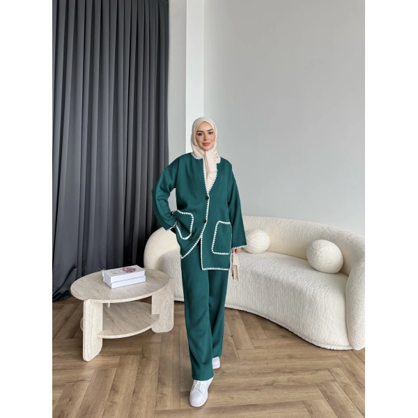 Kuzy Cepli Triko Takım - Yeşil