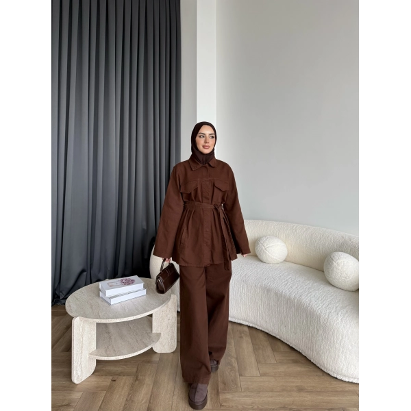 Lenesa Kot Takım - Kahve