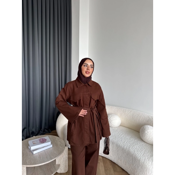 Lenesa Kot Takım - Kahve