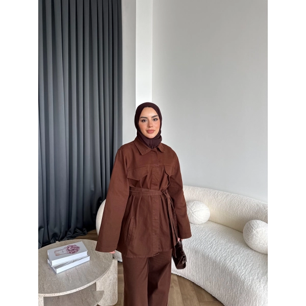 Lenesa Kot Takım - Kahve