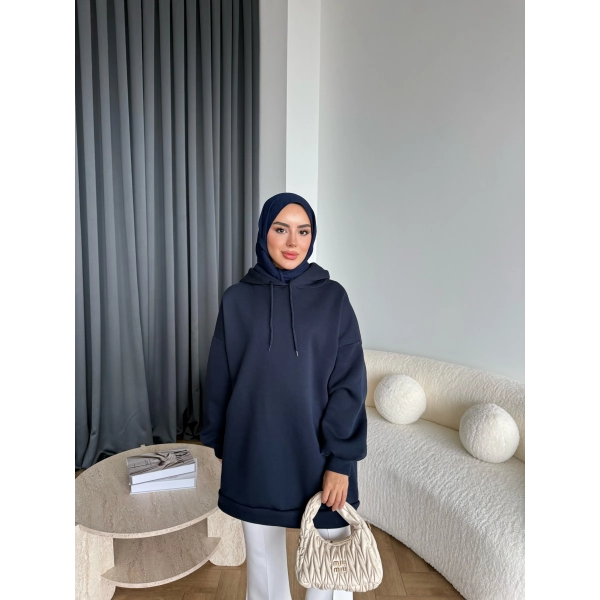 Lidya 3 İplik Sweat - Lacivert