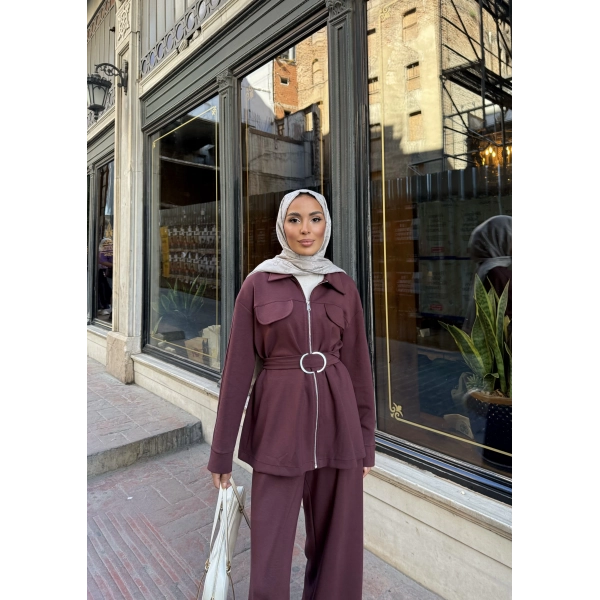 Loya Cepli Oysh Takım - Bordo