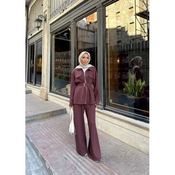 Loya Cepli Oysh Takım - Bordo