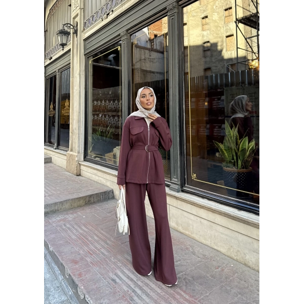 Loya Cepli Oysh Takım - Bordo