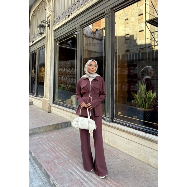 Loya Cepli Oysh Takım - Bordo