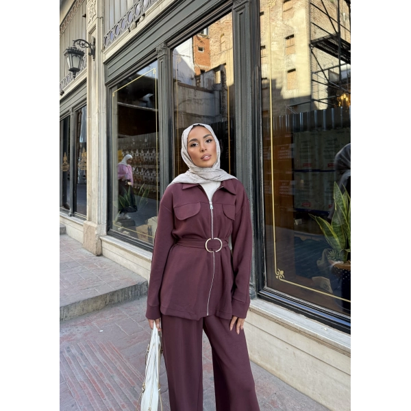 Loya Cepli Oysh Takım - Bordo