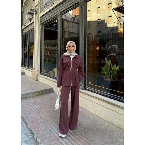 Loya Cepli Oysh Takım - Bordo