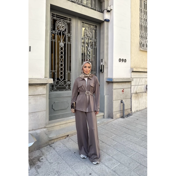 Loya Cepli Oysh Takım - Vizon