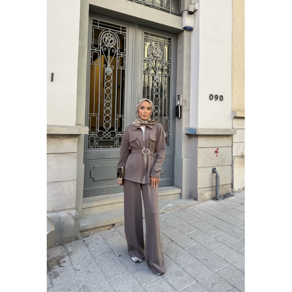 Loya Cepli Oysh Takım - Vizon