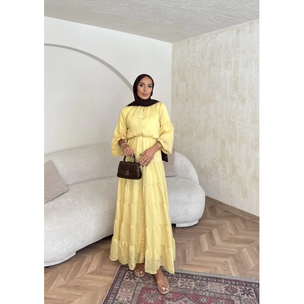 Manu Pamuk Elbise - Sarı