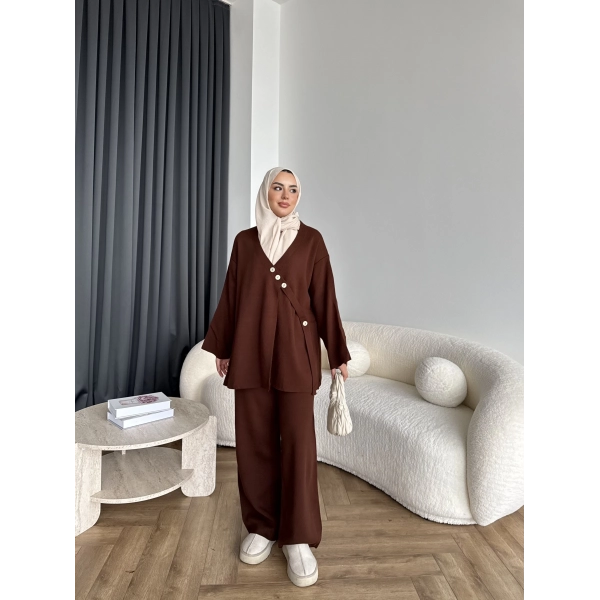 Mb-Jupter Triko Takım - Acı Kahve