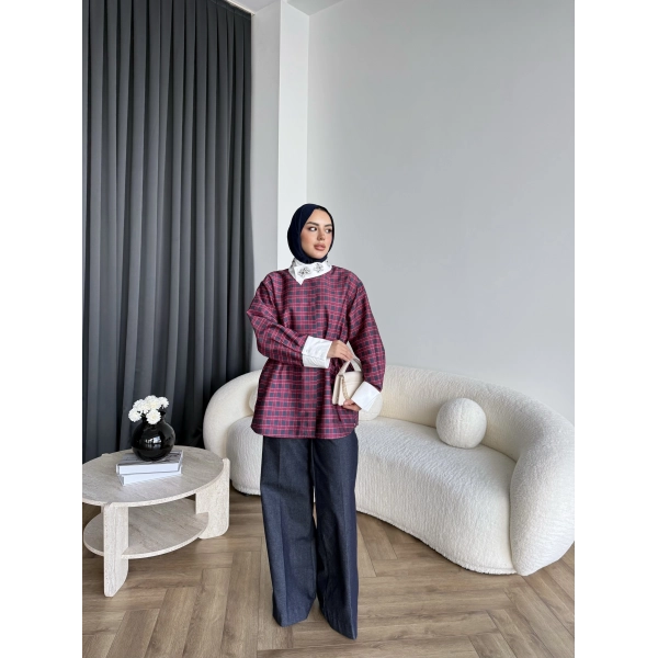 Moi-İpekyl Taşlı Gömlek